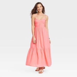 Universal Thread Women’s Coral Maxi Sun Dress Size M NWT
